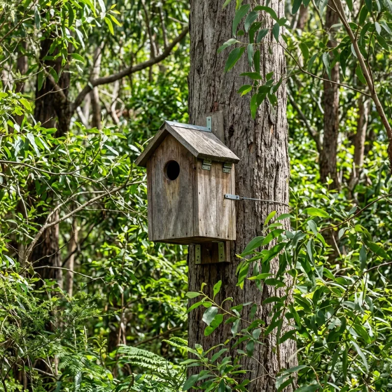 Animal nesting box installed as a humane alternative to a Bonbeach roof cavity
